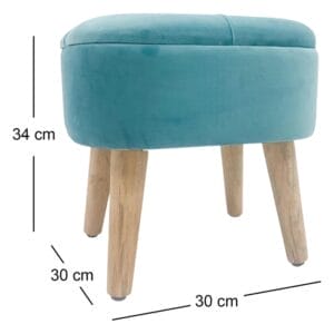 Tufted Square Footstool Ottoman with Storage