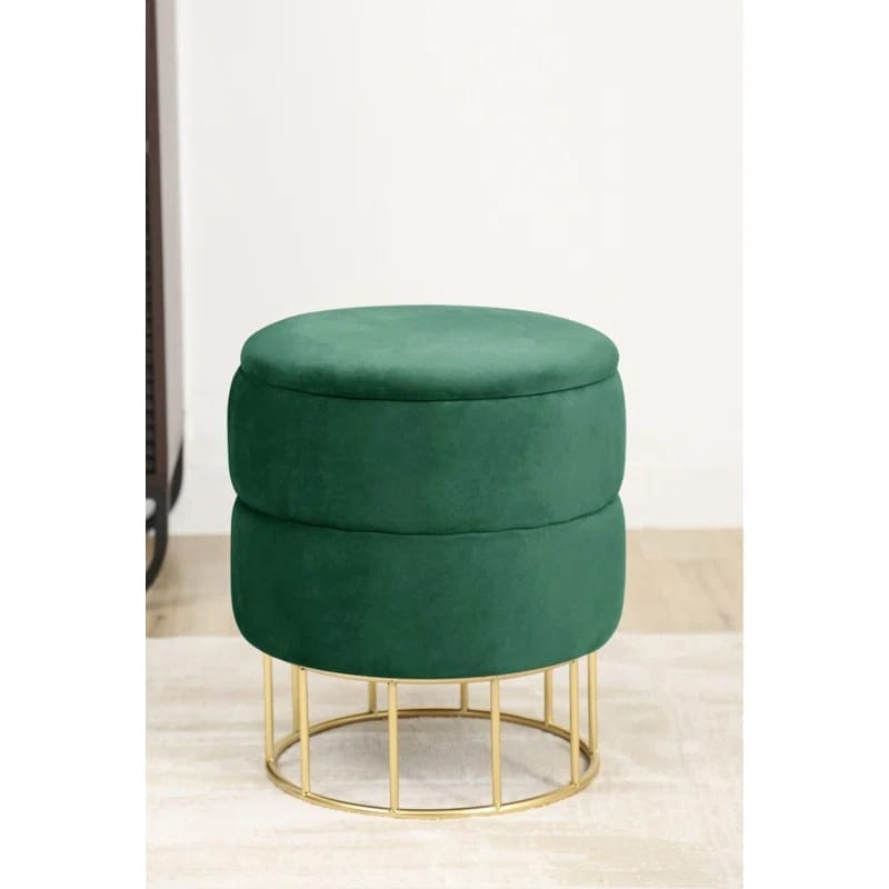 Circle Pouffe Ottoman with Storage