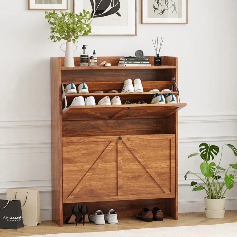 16 Pair Shoe Storage Cabinet