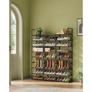 open 32 Pair Shoe Rack