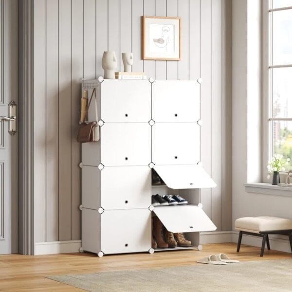 32 Pair Stackable Shoe Storage Cabinet