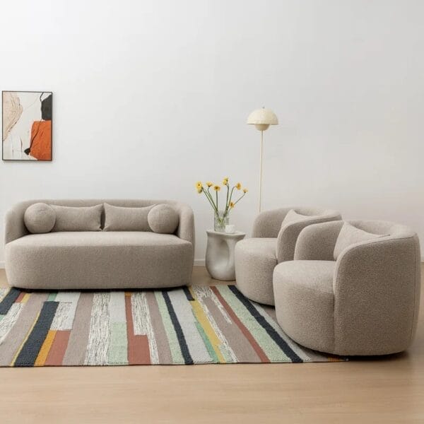 Cherity 3 - Piece Boucle Living Room Set