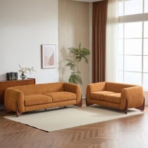 Mariyan Boucle Upholstered 3-seater Sofa and Loveseat
