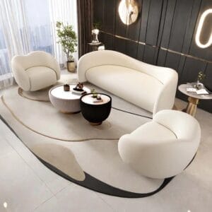 White Leisure Sofa Combo Set