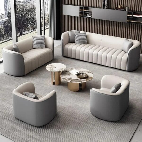 6 - Piece Faux Leather Living Room Set