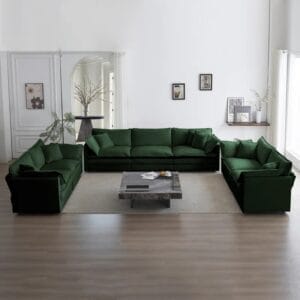 Athenia Chenille Fabric Upholstered Sofa