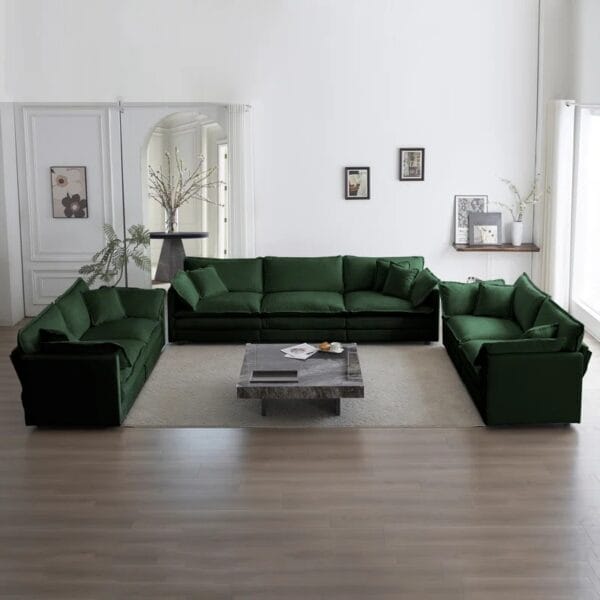 Athenia Chenille Fabric Upholstered Sofa