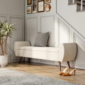 Agee Teddy Velvet Upholstered Storage Bench