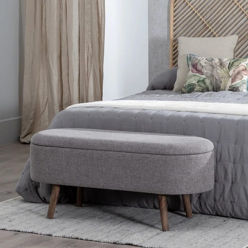 مقعد تخزين منجد مزج