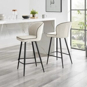 Luxury Fabric Upholstered Sleek Modern Design (Set of 2)