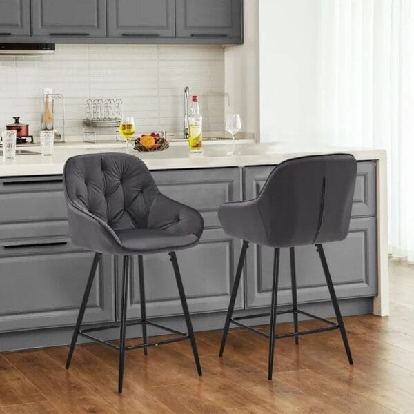 Kitchen Bar Chairs With Armrest And Footrest