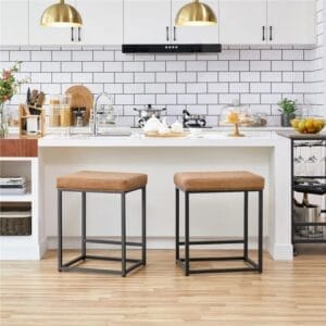 Counter Stool with Metal Frame (Set of 2)