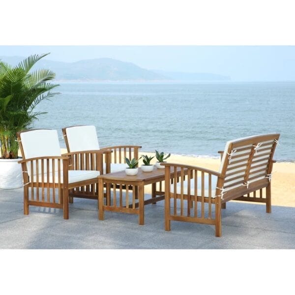 Outdoor 4-Sitzer Lounge-Set Carson mit Polster