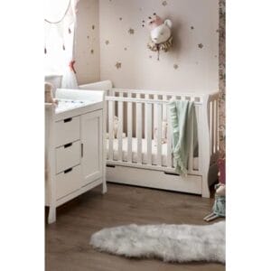 Mini Cot Bed 2-Piece Nursery Furniture Set