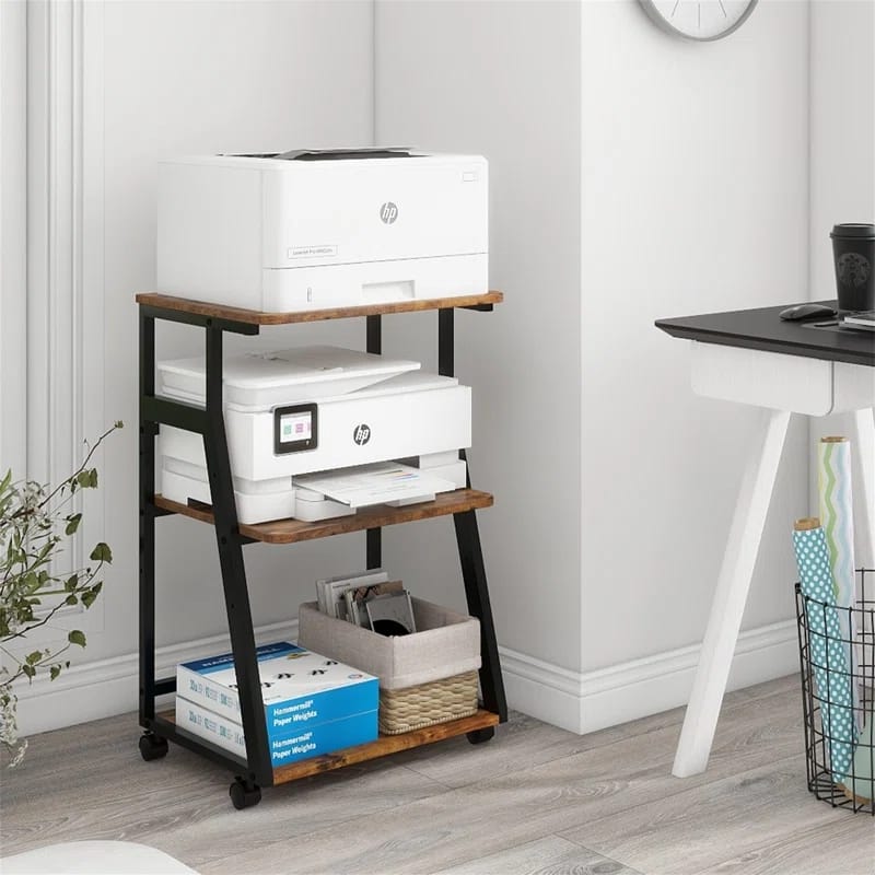 Brown Printer Stand