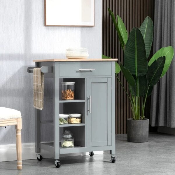 Toquerville Wood Kitchen Cart