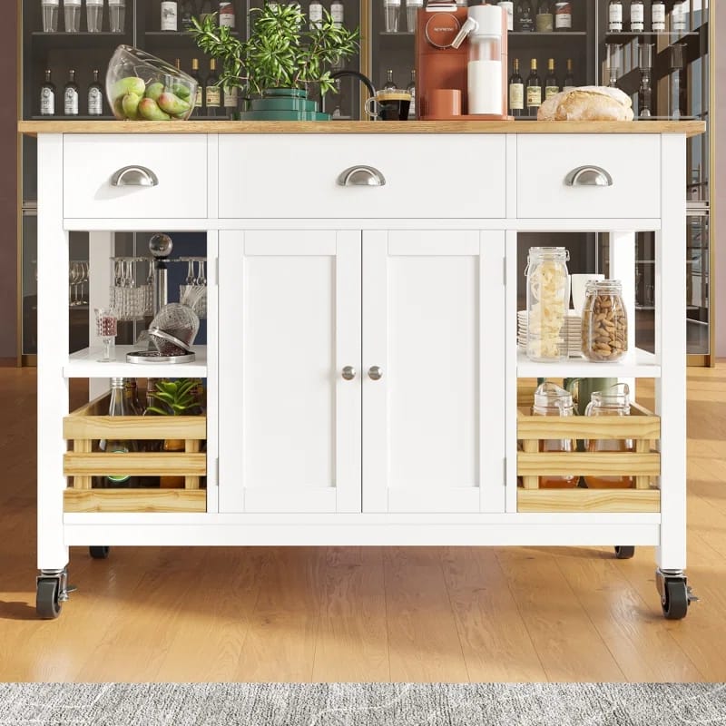 Caufield Wood Kitchen Island