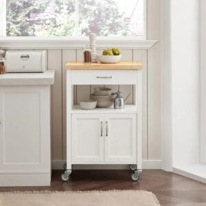 Phelan Solid Wood Top Kitchen Cart