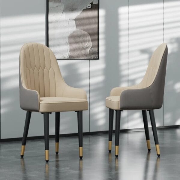 Set Of 2 Leather Dining Chairs