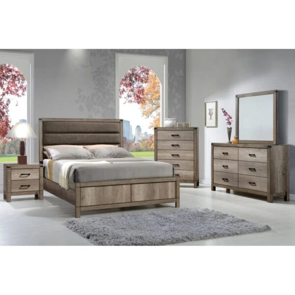 5-1_Nona Melamine Upholstered Panel Bedroom Set