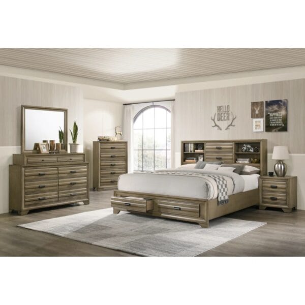 Petronela Solid Wood 6 Piece Bedroom Set