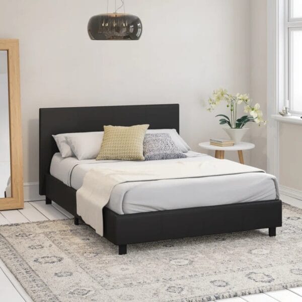 Black Upholstered Bed