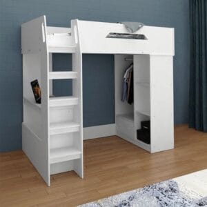 Youth Beds High Sleeper Loft Bed Bed with Bookcase