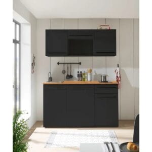 Black Kitchen Cabinet