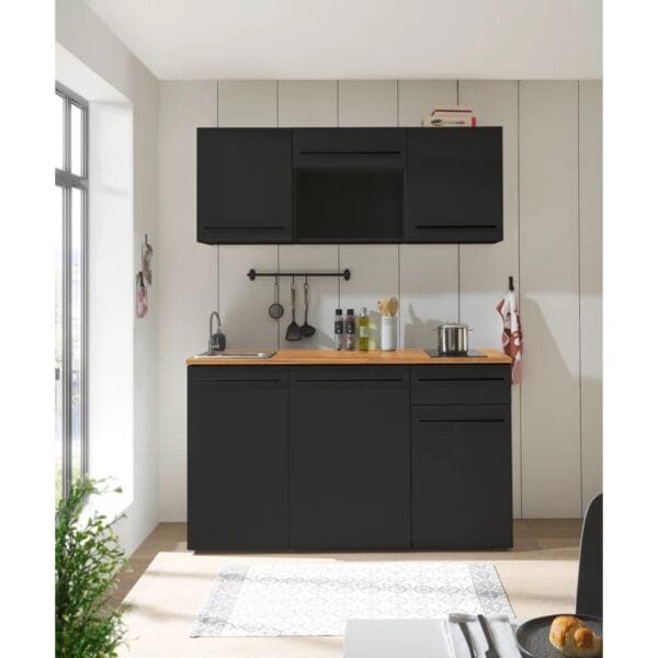 Black Kitchen Cabinet