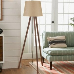 Modern Floor Lamp Wood 3 legs