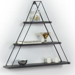 هوم جاليري أرفف عائمة 3 طبقات - أسود 61X74X15