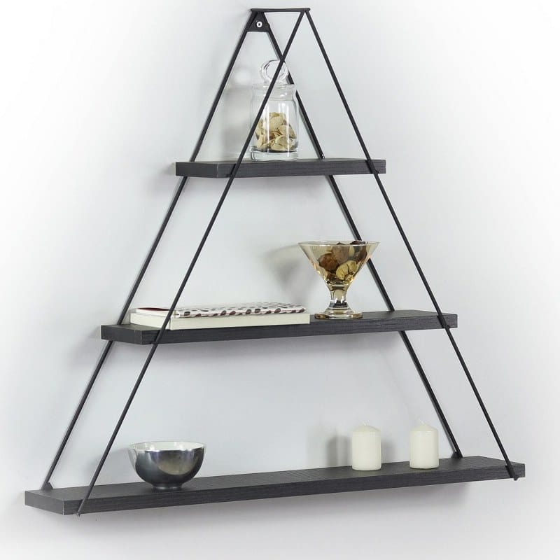 هوم جاليري أرفف عائمة 3 طبقات - أسود 61X74X15