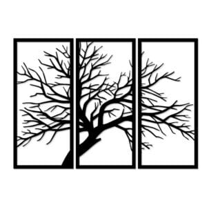 Decorative tree wood wall Art 3 panels 80X130 cm