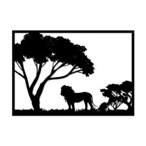 Decorative Lion wood wall Art 60X80 cm