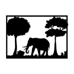 Decorative Elephant wood wall Art 60X80 cm