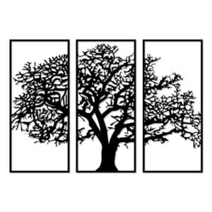 Decorative Winter Tree wood wall Art 80X130 cm