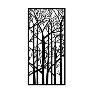 Decorative Forest trees in winter wood wall Art 40X80 cm