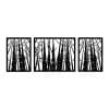 Beautiful Decorative forest trees wood wall Art 3 panels 80x240 cm