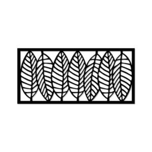 Decorative tree leaves wood wall Art 80x35 cm