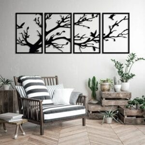 Tree of Life wood Wall Art - Set of 3 Panel Each 80x50
