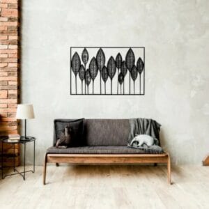 Leaves wood wall art 120x80