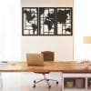 Wood World Map Wood Wall Art - Set of 3 Each 60x30