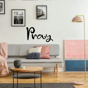 Pray wall Sticker art 55x25 cm Black