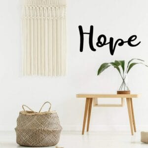 Hope wall Sticker  art 55x25 cm Black