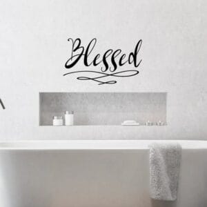 Blessed wall Sticker art 55x33 cm Black