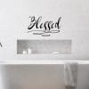Blessed wall Sticker art 55x33 cm Black