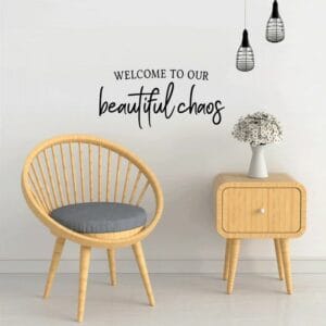 هوم جاليري مرحبًا بكم في فوضى بلدنا الجميلة ملصق حائط ستيكر 55x28 cm أسود
