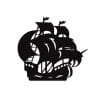 Decorative Pirate ship wall Sticker art 80X80 cm