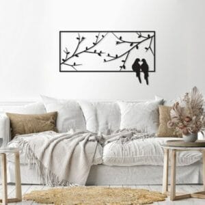 هوم جاليري جدارية شكل طيور تقف على إطار نافذة ملصق حائط ستيكر 44X80 سم