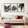 Tropical Leaves wall Sticker art Set of 3 Panel Each 60x40